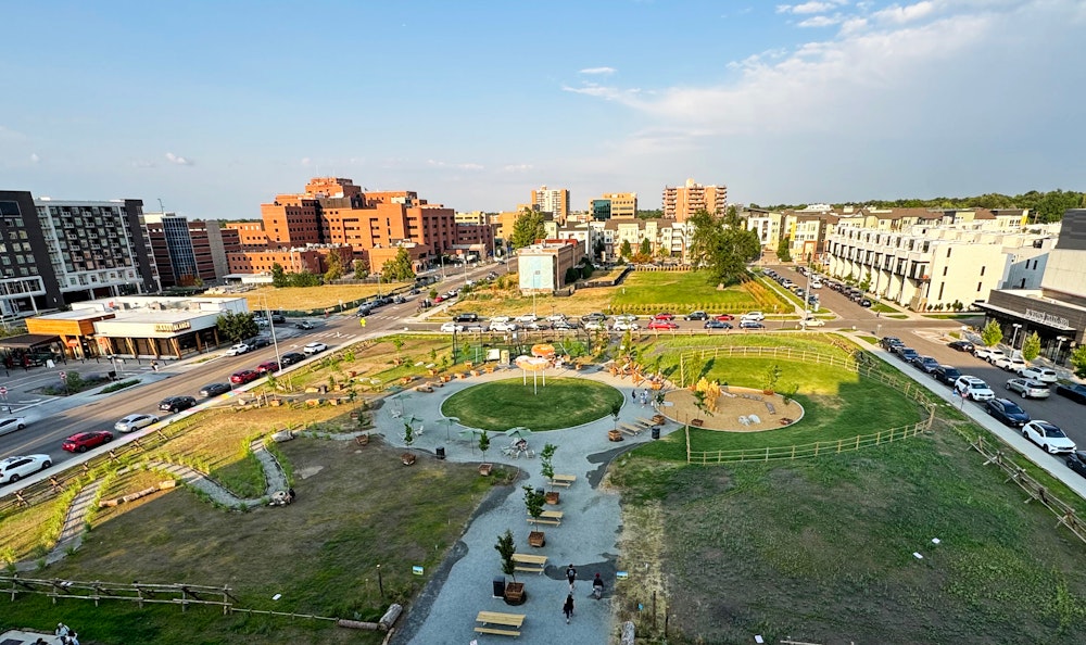 Cloud 9 temporary park at the 9CO development in Denver, CO