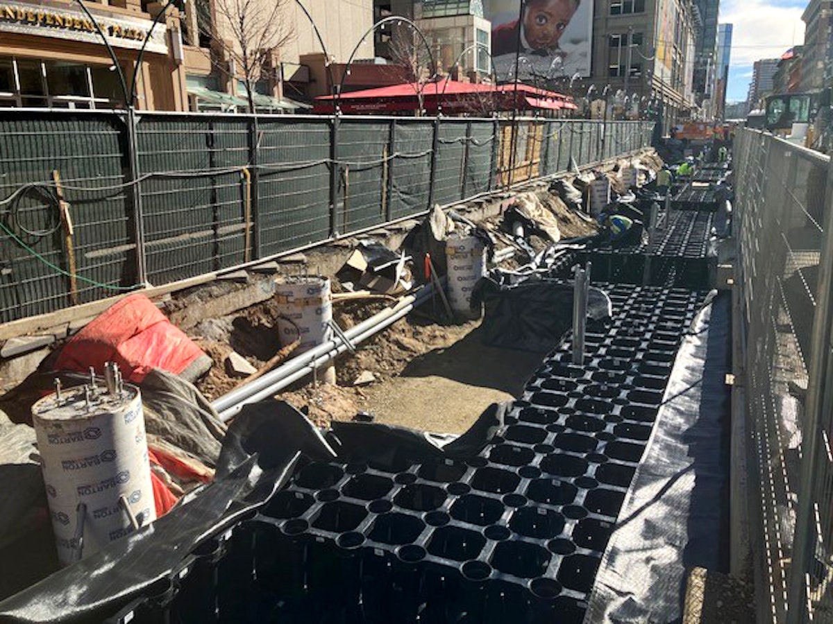 What you don’t see matters: soil-cell systems being installed under 16th Street - set the stage for a healthier, shadier, and more resilient downtown.