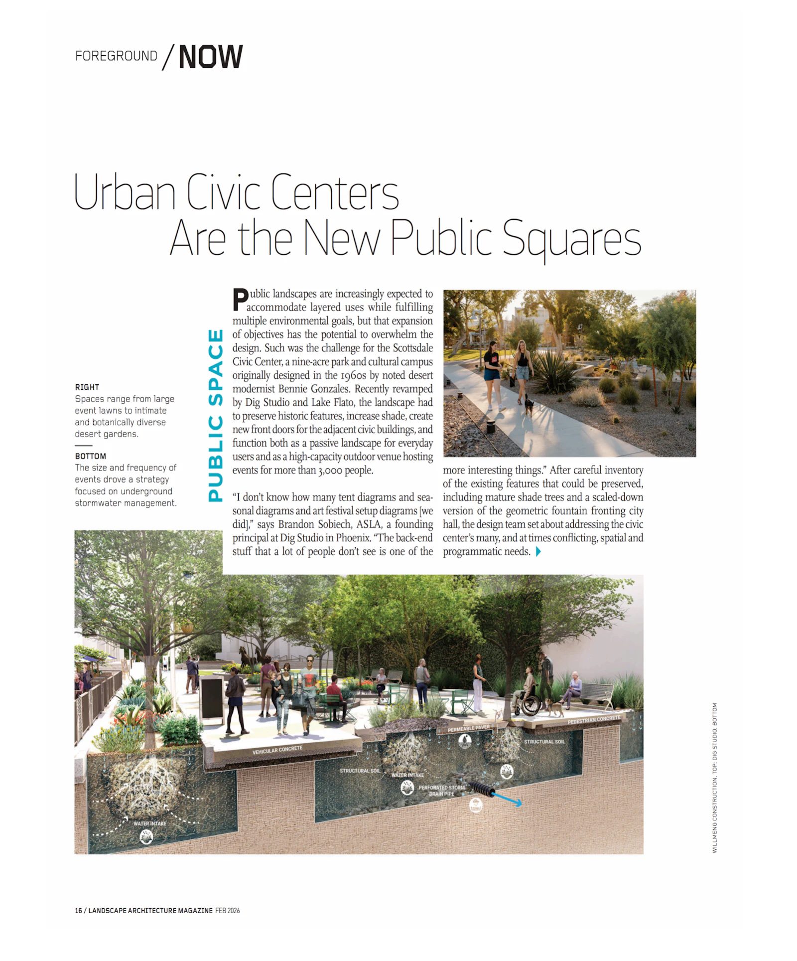 Scottsdale Civic Center in Feb 2026 Landscape Architecture Magazine