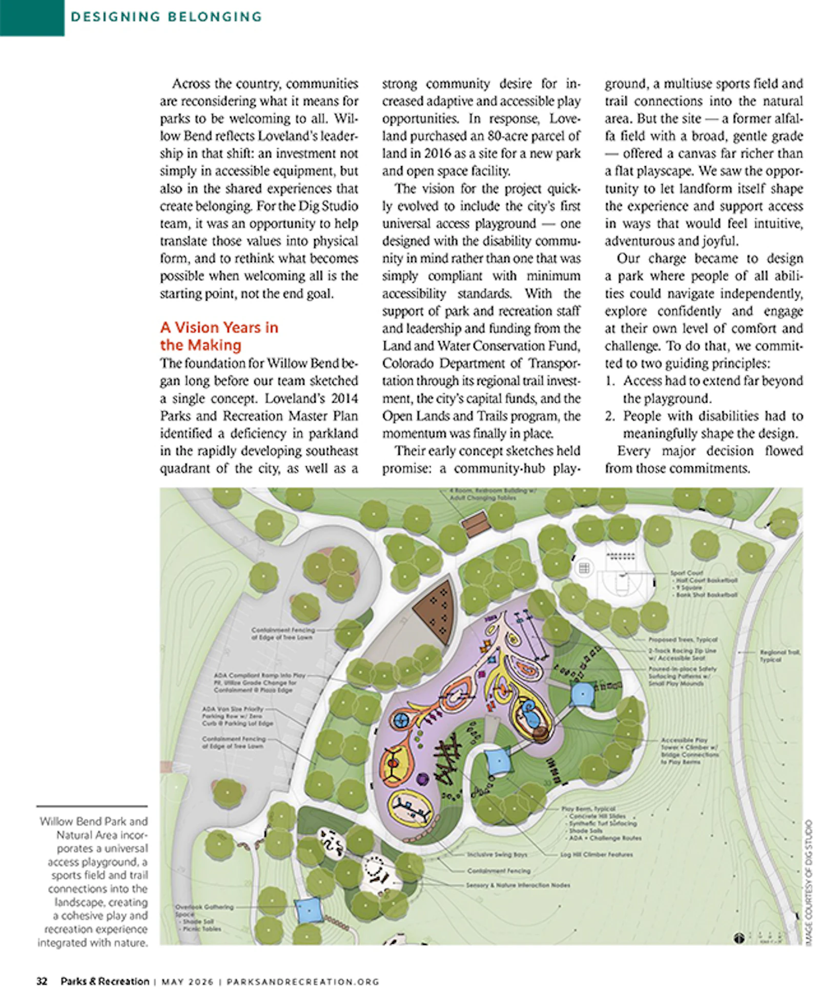 Willow Bend Park Featured in Parks & Recreation Magazine