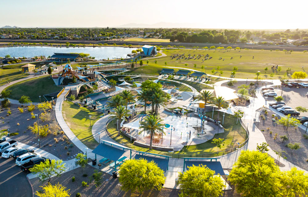 Gilbert Regional Park: Reclaimed water supports a generous desert canopy without relying on potable water for irrigation