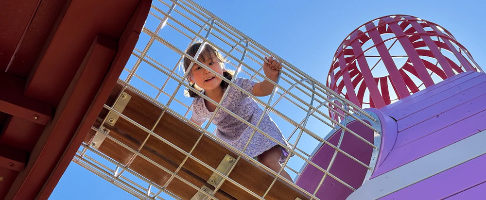 Child explores during Carpio-Sanguinette Park & Heron Pond Grand Opening event