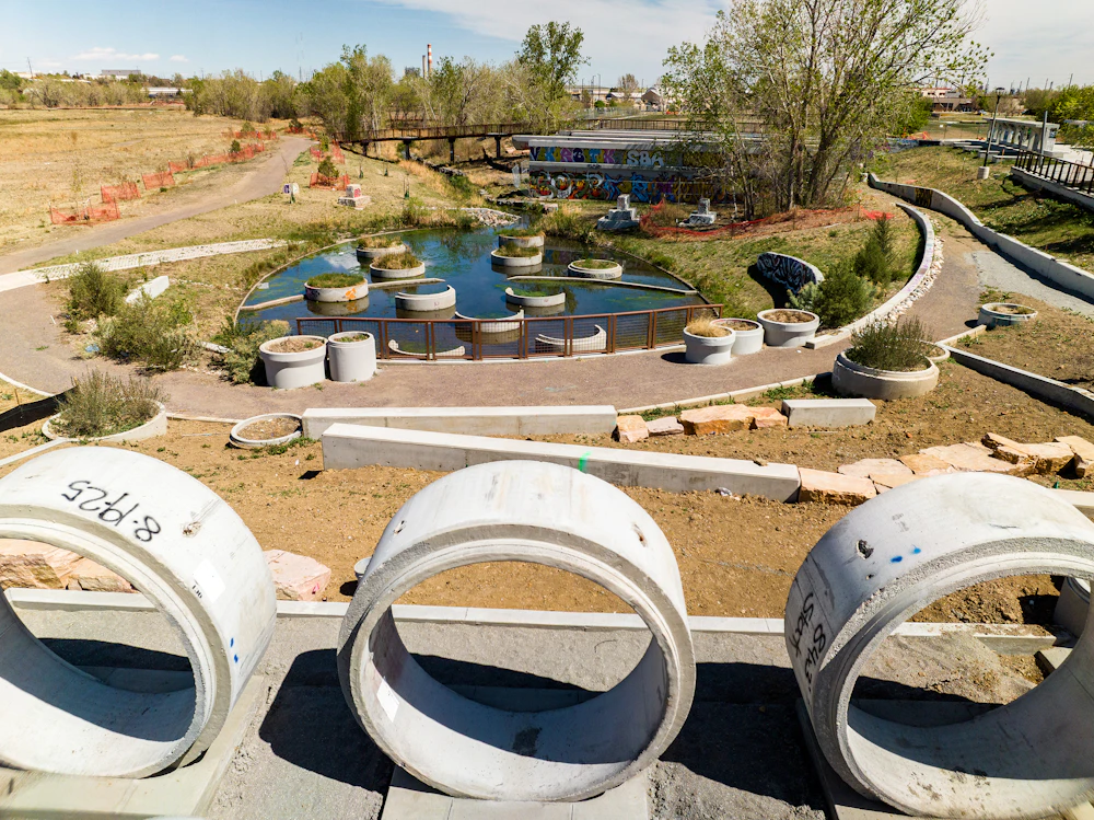 Water is not hidden—it is celebrated, filtered, and reintroduced as habitat