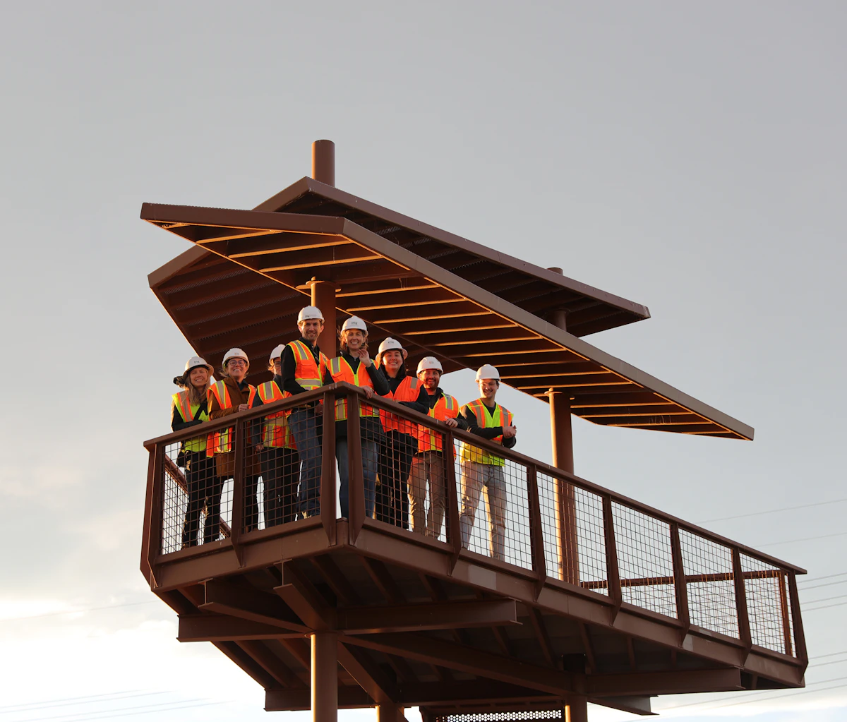 A moment of perspective—on site with the team at the overlook, experiencing firsthand how the park is taking shape.