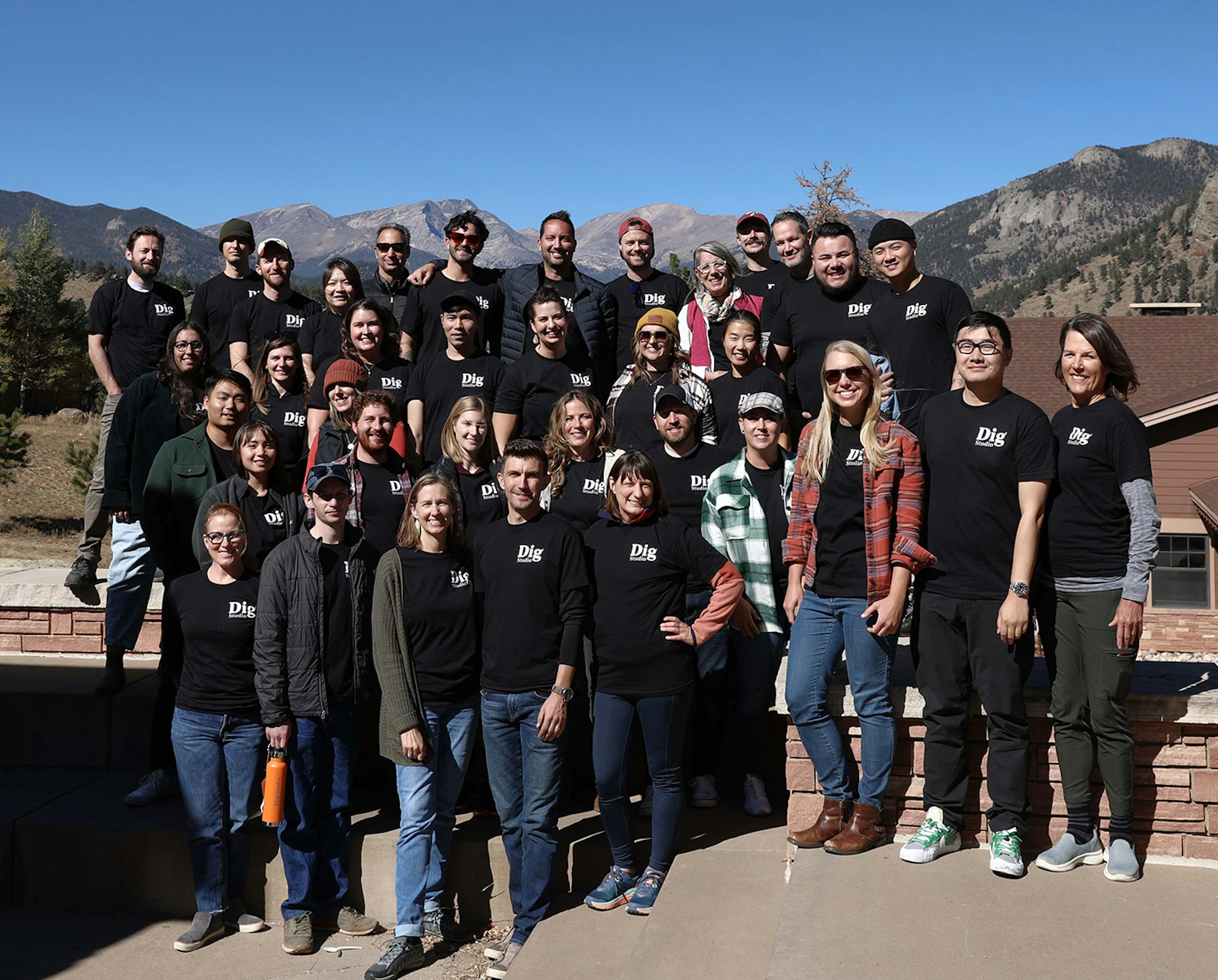 Dig Studio employees at 10 year anniversary retreat