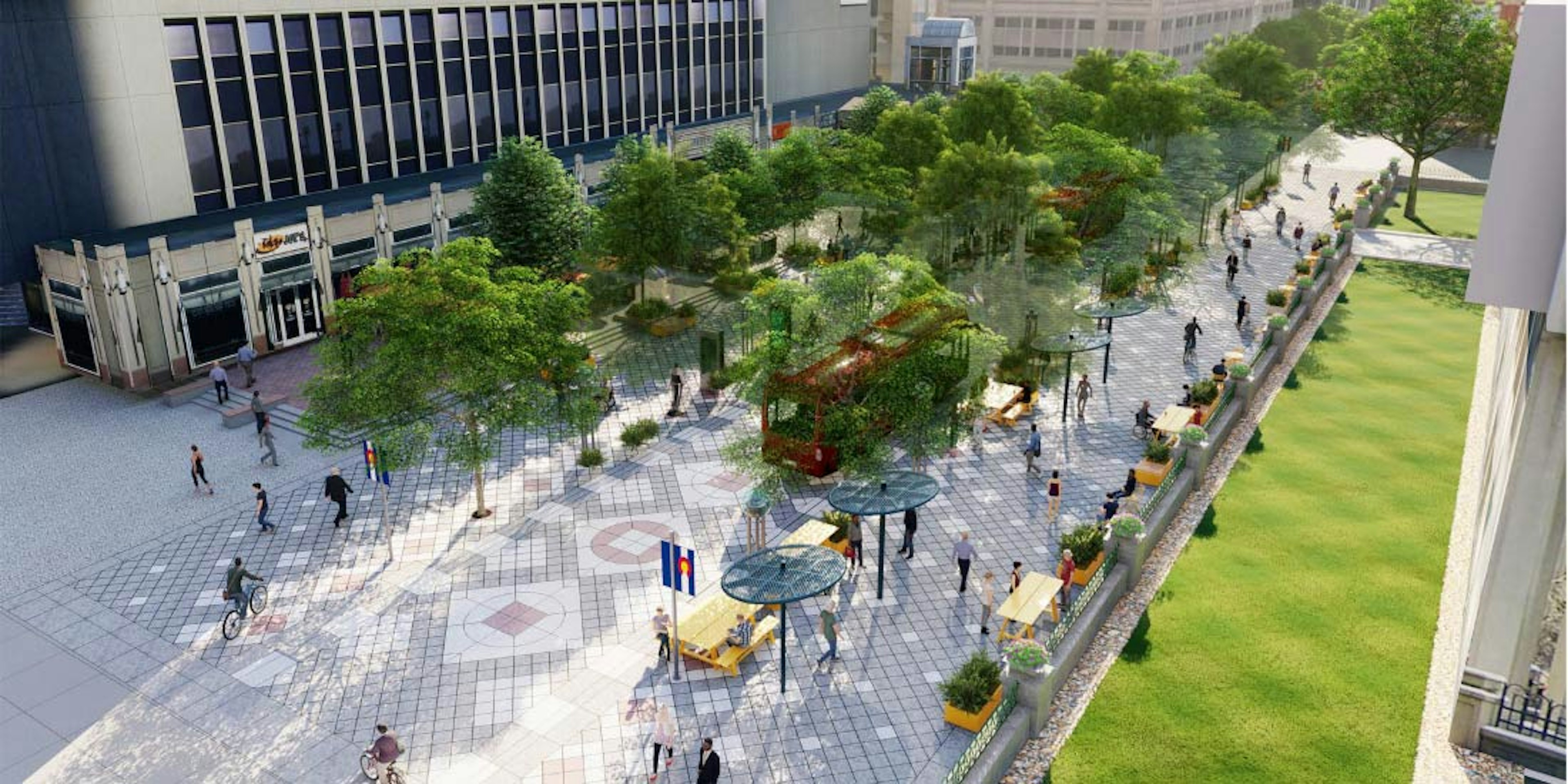 16th Street Mall Renovation rendering
